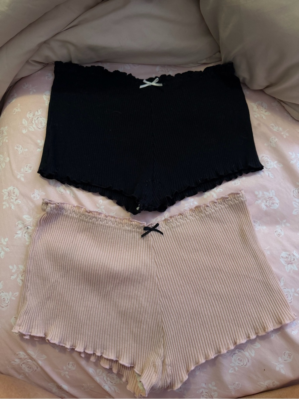 Edikted Lounge & Sleep Shorts Bundle - Pink & Grey (Set of 2) 🩰🩶